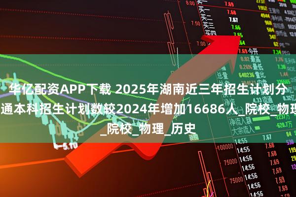 华亿配资APP下载 2025年湖南近三年招生计划分析,普通本科招生计划数较2024年增加16686人_院校_物理_历史