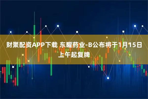 财聚配资APP下载 东曜药业-B公布将于1月15日上午起复牌