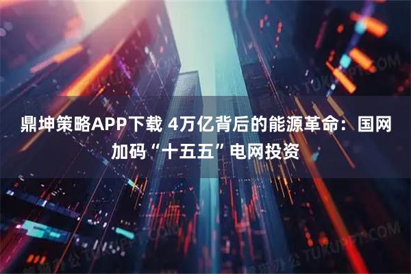 鼎坤策略APP下载 4万亿背后的能源革命：国网加码“十五五”电网投资